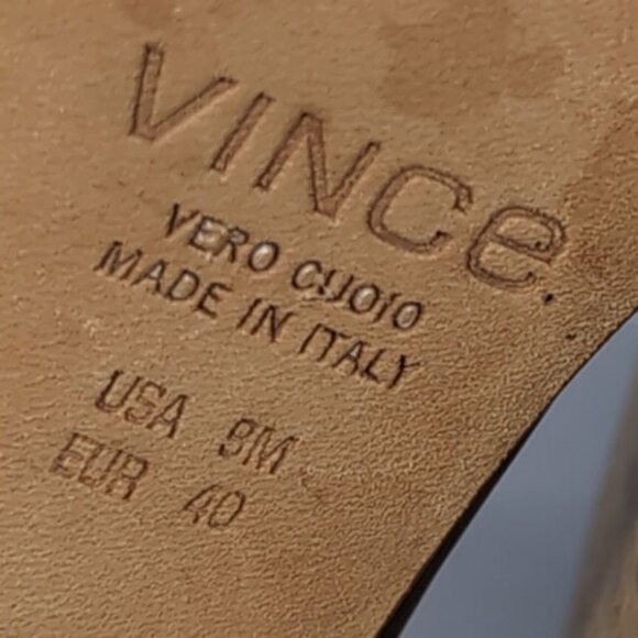 VINCE Boots Black Leather 'Joanna' Bootie Ankle Strap Womens Size 9 - Picture 7 of 10